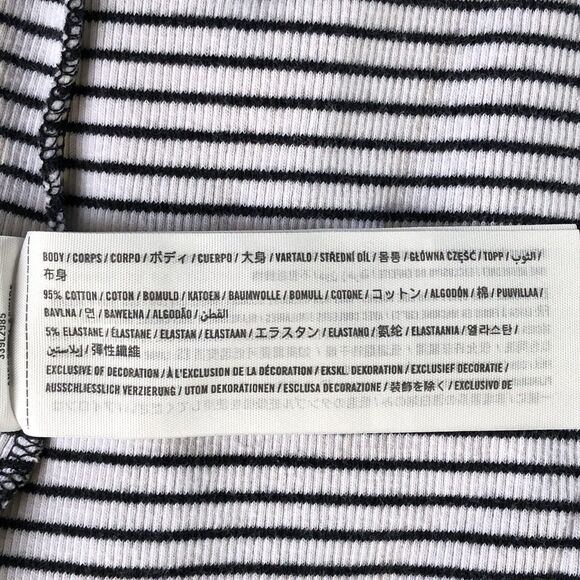 Hollister Must Have Collection Baby Tee White W/black Stripes Size Small - Picture 13 of 16